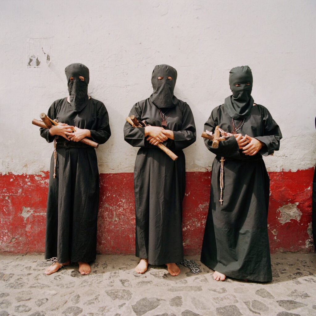 Women Penitents waiting for the procession Taxco 2004