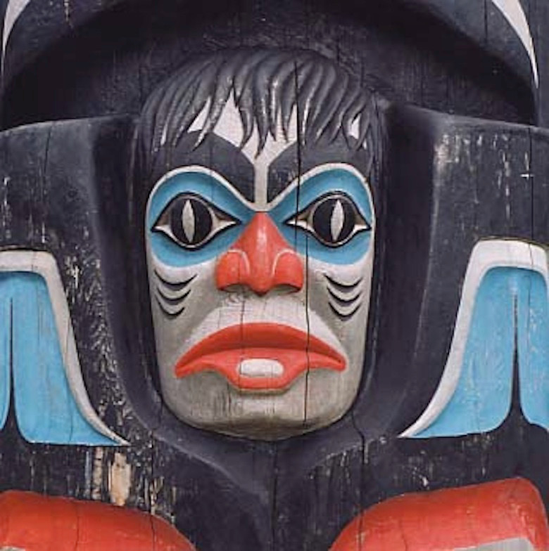 Skidegate totem face